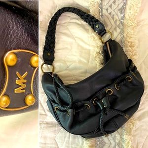 Classic Michael Kors Small Woven Braid Strappy Hobo Small Purse